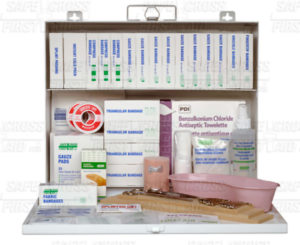 SEC 10 DELUXE FIRST AID KIT, #2 METAL CABINET - S4807